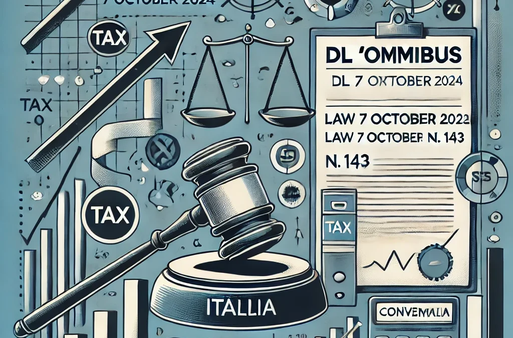 Novità del DL “Omnibus” convertito nella Legge 7 ottobre 2024 n. 143